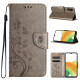 For Samsung Galaxy S24+ 5G Butterfly Flower Pattern Flip Leather Phone Case(Grey)