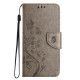 For Samsung Galaxy S24+ 5G Butterfly Flower Pattern Flip Leather Phone Case(Grey)