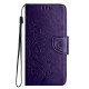 For Samsung Galaxy S24+ 5G Butterfly Flower Pattern Flip Leather Phone Case(Dark Purple)