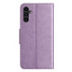 For Samsung Galaxy S24+ 5G Butterfly Flower Pattern Flip Leather Phone Case(Light Purple)