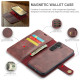 For Samsung Galaxy S24+ 5G DG.MING Crazy Horse Texture Detachable Magnetic Leather Case(Red)