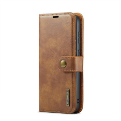For Samsung Galaxy S24+ 5G DG.MING Crazy Horse Texture Detachable Magnetic Leather Case(Brown)