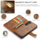 For Samsung Galaxy S24+ 5G DG.MING Crazy Horse Texture Detachable Magnetic Leather Case(Brown)