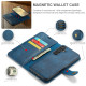 For Samsung Galaxy S24+ 5G DG.MING Crazy Horse Texture Detachable Magnetic Leather Case(Blue)