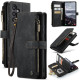 For Samsung Galaxy S24+ 5G CaseMe C30 Card Slots Zipper Wallet Leather Phone Case(Black)