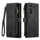 For Samsung Galaxy S24+ 5G CaseMe C30 Card Slots Zipper Wallet Leather Phone Case(Black)