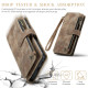 For Samsung Galaxy S24+ 5G CaseMe C30 Card Slots Zipper Wallet Leather Phone Case(Brown)
