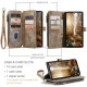 For Samsung Galaxy S24+ 5G CaseMe C30 Card Slots Zipper Wallet Leather Phone Case(Brown)
