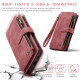 For Samsung Galaxy S24+ 5G CaseMe C30 Card Slots Zipper Wallet Leather Phone Case(Red)