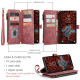 For Samsung Galaxy S24+ 5G CaseMe C30 Card Slots Zipper Wallet Leather Phone Case(Red)