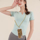 For Samsung Galaxy S24+ 5G Electroplating Dual-side IMD Phone Case with Lanyard(Leopard Print)