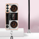 For Samsung Galaxy S24+ 5G Electroplating Dual-side IMD Phone Case with Lanyard(Retro Radio)