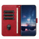 For Samsung Galaxy S23+ Tree Birds Embossed Pattern Leather Phone Case(Red)