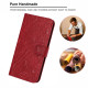 For Samsung Galaxy S23+ Tree Birds Embossed Pattern Leather Phone Case(Red)