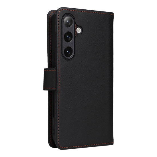 For Samsung Galaxy S24+ 5G BETOPNICE BN-005 2 in 1 Detachable Imitate Genuine Leather Phone Case(Black)