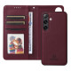 For Samsung Galaxy S24+ 5G BETOPNICE BN-005 2 in 1 Detachable Imitate Genuine Leather Phone Case(Wine Red)