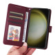 For Samsung Galaxy S24+ 5G BETOPNICE BN-005 2 in 1 Detachable Imitate Genuine Leather Phone Case(Wine Red)