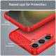 For Samsung Galaxy S24+ 5G Brushed Texture Carbon Fiber TPU Phone Case(Red)