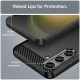 For Samsung Galaxy S24+ 5G Brushed Texture Carbon Fiber TPU Phone Case(Black)