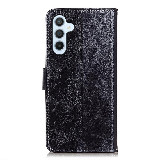 For Samsung Galaxy S24+ Retro Crazy Horse Texture Leather Phone Case(Black)