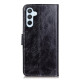For Samsung Galaxy S24+ Retro Crazy Horse Texture Leather Phone Case(Black)