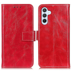 For Samsung Galaxy S24+ Retro Crazy Horse Texture Leather Phone Case(Red)
