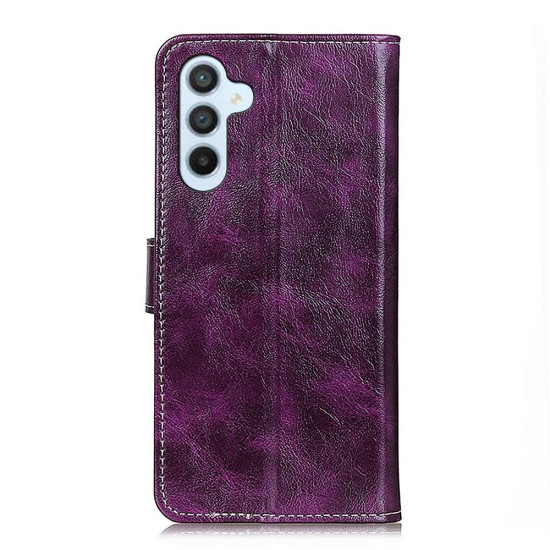 For Samsung Galaxy S24+ Retro Crazy Horse Texture Leather Phone Case(Purple)