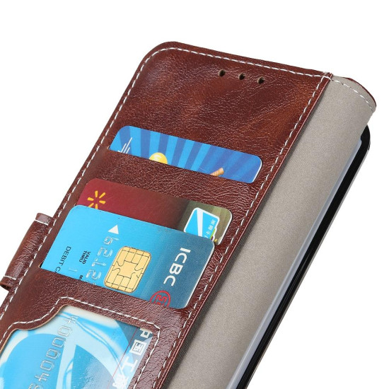 For Samsung Galaxy S24+ Retro Crazy Horse Texture Leather Phone Case(Brown)