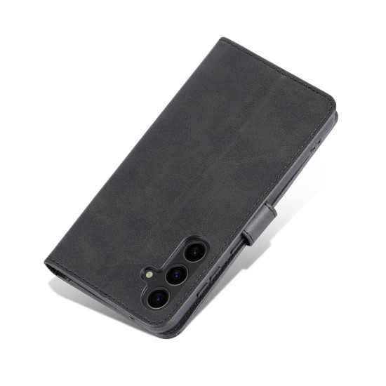For Samsung Galaxy S24+ 5G AZNS Skin Feel Calf Texture Flip Leather Phone Case(Black)