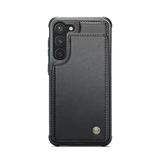 For Samsung Galaxy S23 5G CaseMe C22 Card Slots Holder RFID Anti-theft Phone Case(Black)