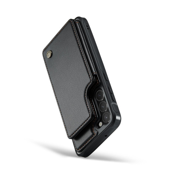 For Samsung Galaxy S23 5G CaseMe C22 Card Slots Holder RFID Anti-theft Phone Case(Black)