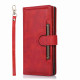 For Samsung Galaxy S23+ 5G Wristband Card Slot Leather Phone Case(Red)