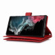 For Samsung Galaxy S23+ 5G Wristband Card Slot Leather Phone Case(Red)