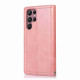 For Samsung Galaxy S23+ 5G Wristband Card Slot Leather Phone Case(Rose Gold)