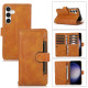 For Samsung Galaxy S24+ 5G Wristband Card Slot Leather Phone Case(Brown)