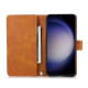 For Samsung Galaxy S24+ 5G Wristband Card Slot Leather Phone Case(Brown)