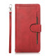 For Samsung Galaxy S24+ 5G Wristband Card Slot Leather Phone Case(Red)