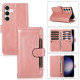 For Samsung Galaxy S24+ 5G Wristband Card Slot Leather Phone Case(Rose Gold)