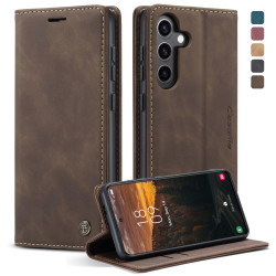 For Samsung Galaxy S24+ 5G CaseMe 013 Multifunctional Horizontal Flip Leather Phone Case(Coffee)