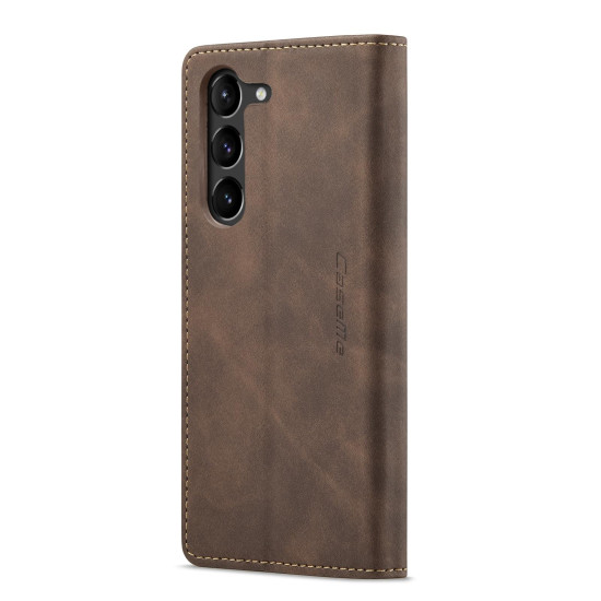 For Samsung Galaxy S24+ 5G CaseMe 013 Multifunctional Horizontal Flip Leather Phone Case(Coffee)
