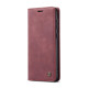 For Samsung Galaxy S24+ 5G CaseMe 013 Multifunctional Horizontal Flip Leather Phone Case(Wine Red)