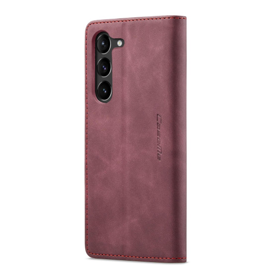 For Samsung Galaxy S24+ 5G CaseMe 013 Multifunctional Horizontal Flip Leather Phone Case(Wine Red)