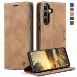 For Samsung Galaxy S24+ 5G CaseMe 013 Multifunctional Horizontal Flip Leather Phone Case(Brown)