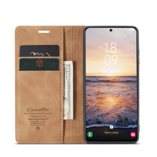 For Samsung Galaxy S24+ 5G CaseMe 013 Multifunctional Horizontal Flip Leather Phone Case(Brown)