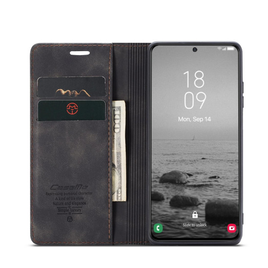 For Samsung Galaxy S24+ 5G CaseMe 013 Multifunctional Horizontal Flip Leather Phone Case(Black)