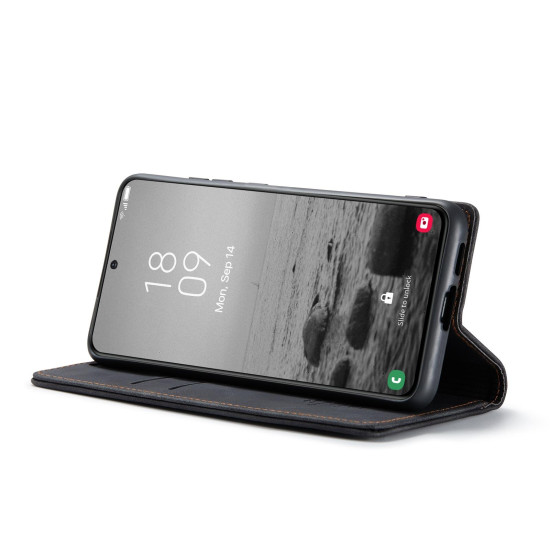 For Samsung Galaxy S24+ 5G CaseMe 013 Multifunctional Horizontal Flip Leather Phone Case(Black)