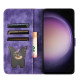 For Samsung Galaxy S24+ 5G Butterfly Cat Embossing Flip Leather Phone Case(Purple)