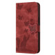 For Samsung Galaxy S24+ 5G Butterfly Cat Embossing Flip Leather Phone Case(Red)