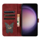 For Samsung Galaxy S24+ 5G Butterfly Cat Embossing Flip Leather Phone Case(Red)