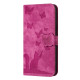 For Samsung Galaxy S24+ 5G Butterfly Cat Embossing Flip Leather Phone Case(Pink)